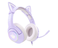 I-ONIK Słuchawki gamingowe Onikuma K9 RGB kocie uszka USB fioletowe (przewodowe) ON-K9_CAT/PE - 1269105 - zdjęcie 4